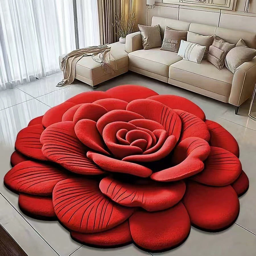 3D Floral Design Bath Mat