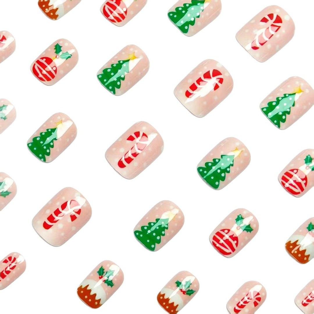 Artificial nails with festive Christmas design Stornfield