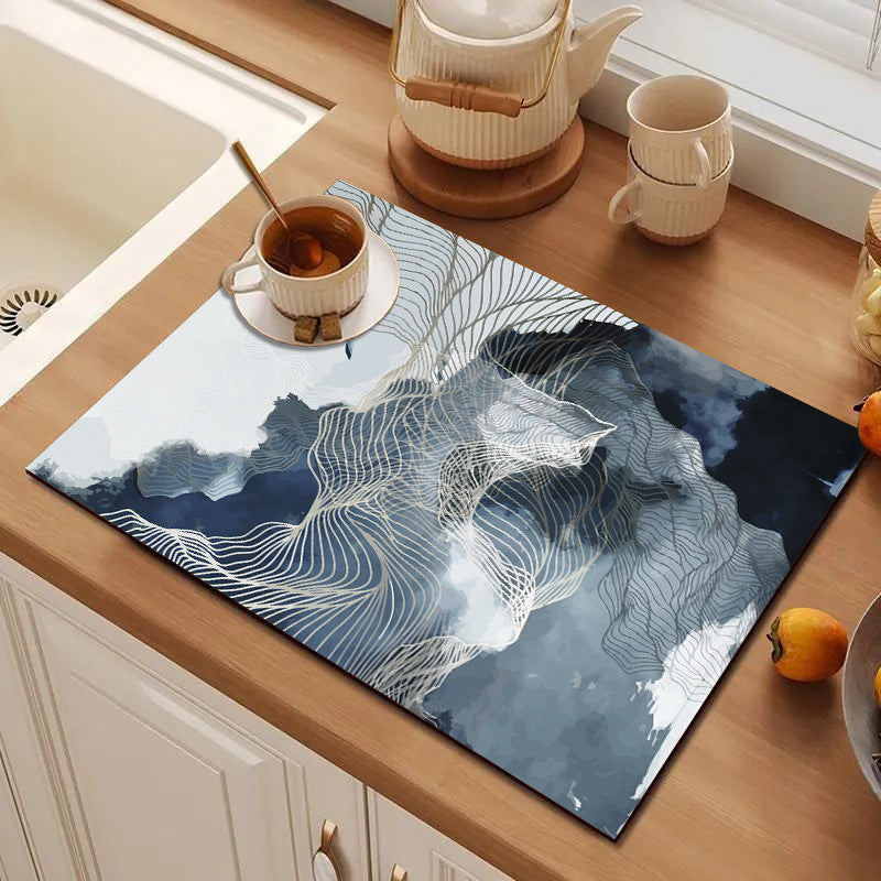 Abstract Geometric Kitchen Mat Stornfield