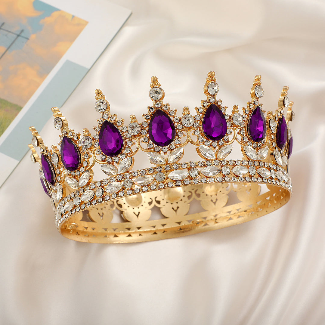 Ladies Luxurious Festive Crown with Shining Gemstones Stornfield
