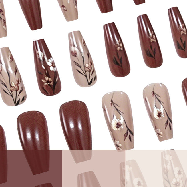 Floral Design Acrylic Nail Enhancements Stornfield