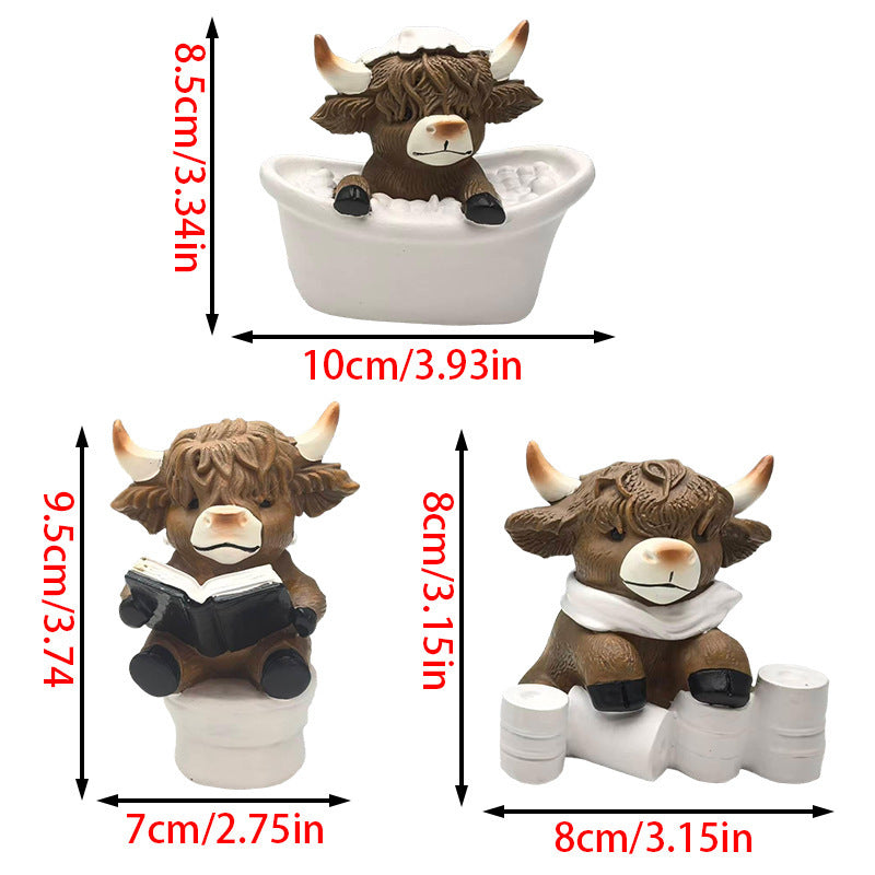 Funny Highland Cattle Decorative Figure Stornfield