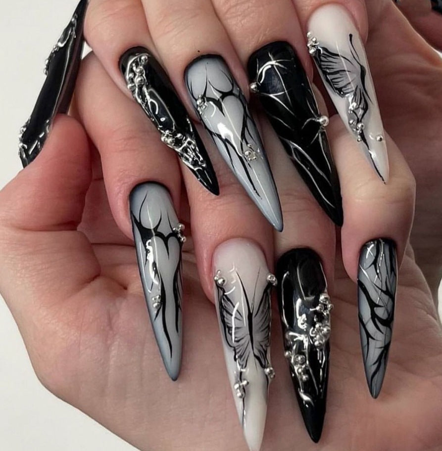 Decorative Long Stiletto Nail Enhancements Stornfield