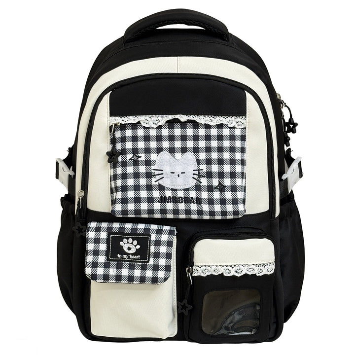 Playful Patterned Cat Design School Backpack Stornfield