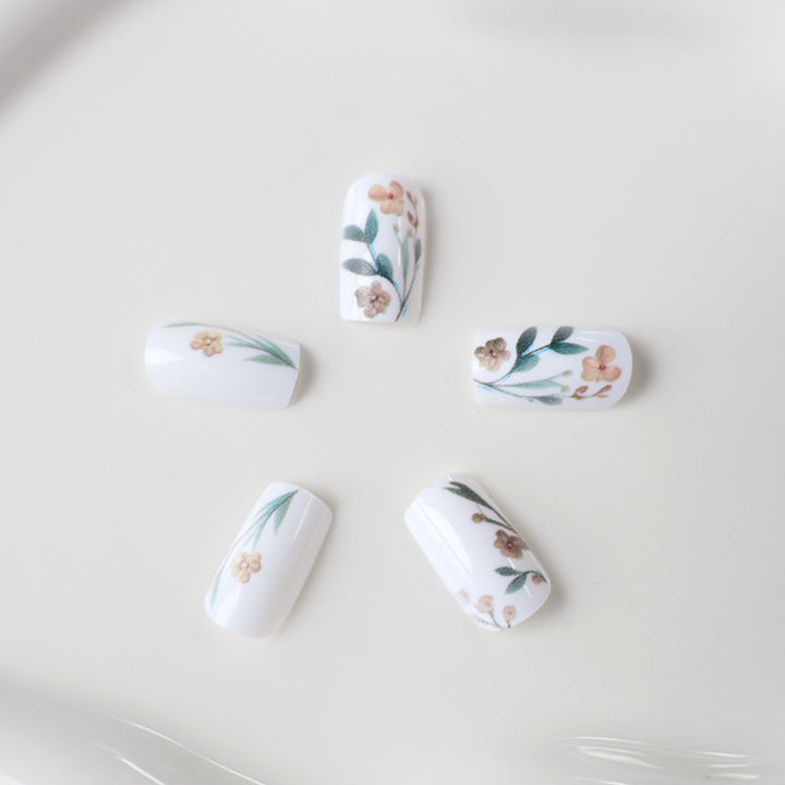 Floral Design Decorative Press-On Nail Enhancements Stornfield