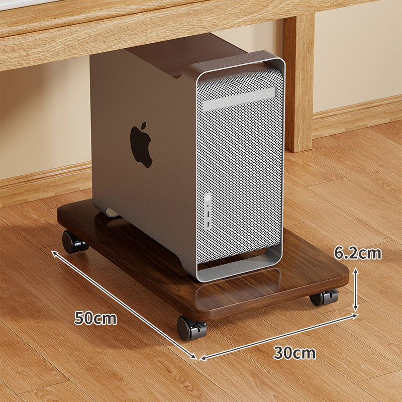 Rolling Desktop CPU Tower Stand with Swivel Casters and Anti-Slip Platform