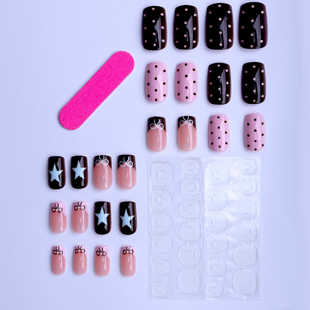 Self-adhesive artificial nails with playful patterns Stornfield