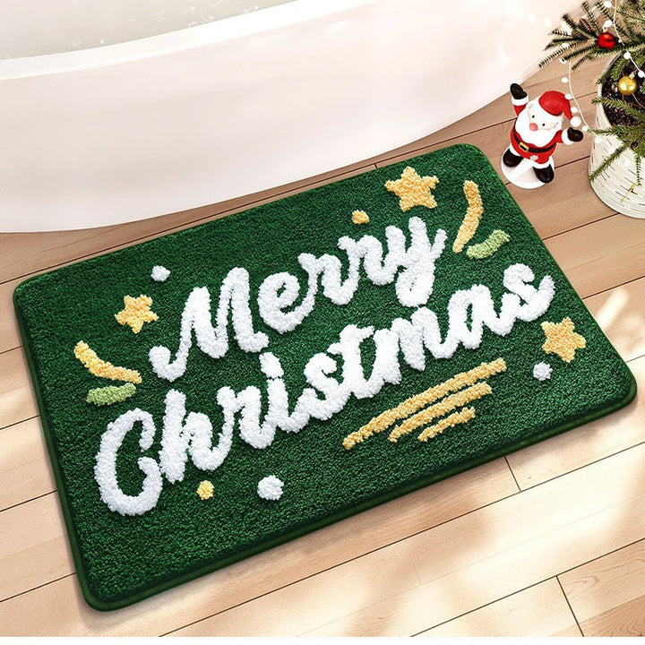 Festive Snowflake Bath Mat for Bathroom