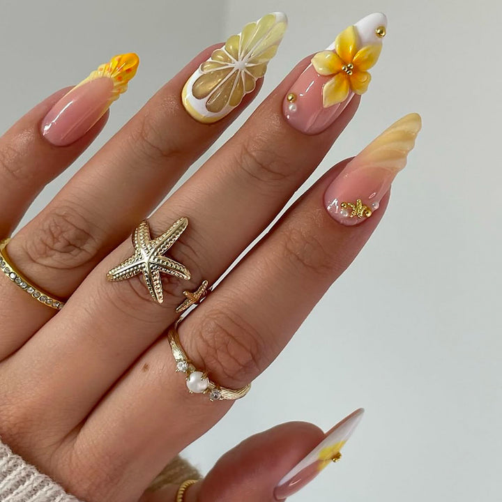 Artificial nails with playful fruit design Stornfield