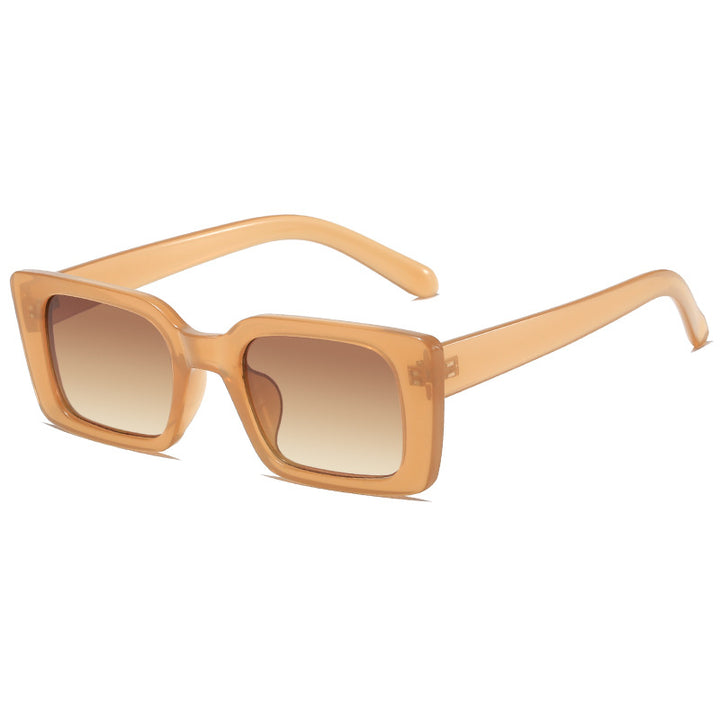 Women's fashionable square sunglasses with wide, glossy frame Stornfield