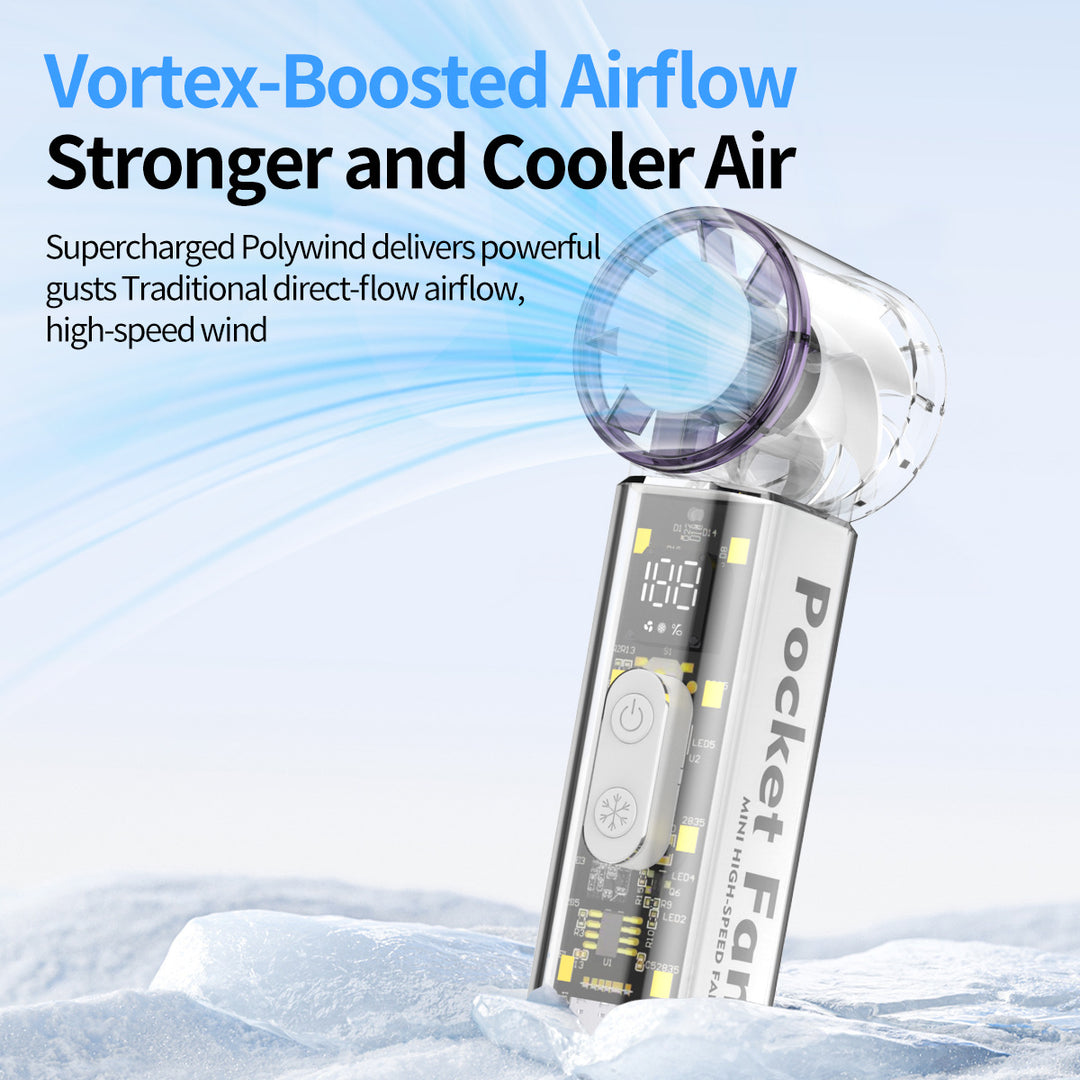 Women Portable High-Speed Mini Fan with LED Display Stornfield