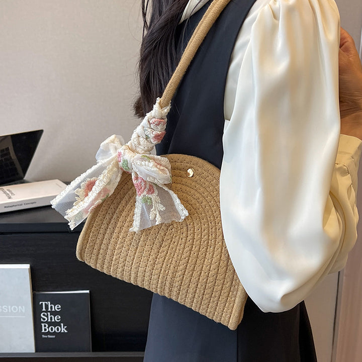 Handcrafted Straw Satchel Bag
