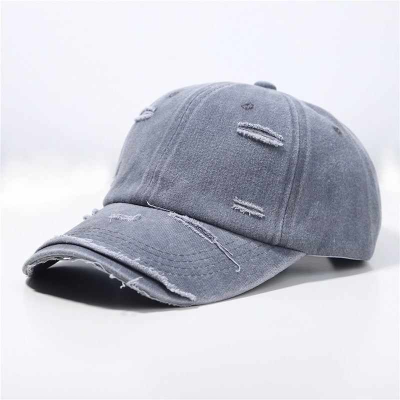Women's washed baseball cap with destroyed look Stornfield