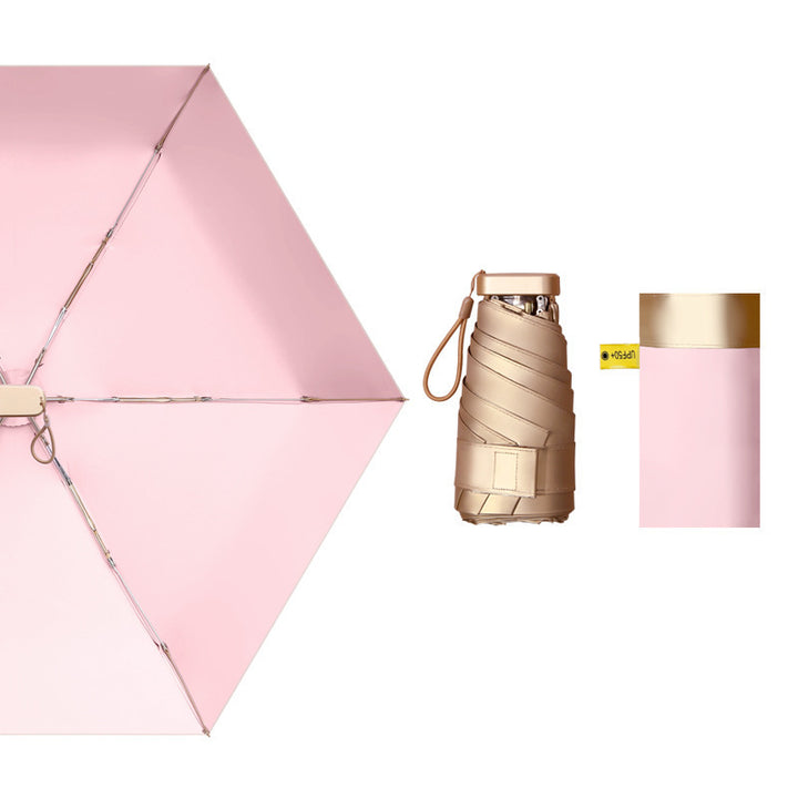 Ladies elegant and practical foldable umbrella with integrated water bottle Stornfield