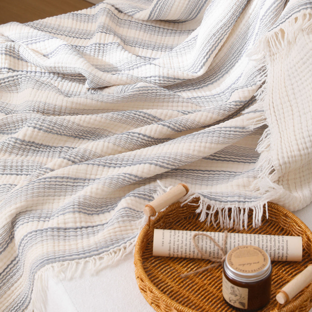 Women modern and stylish waffle structure plaid blanket Stornfield