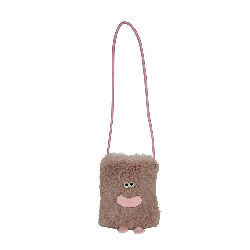 Plush shoulder bag with unique character design Stornfield