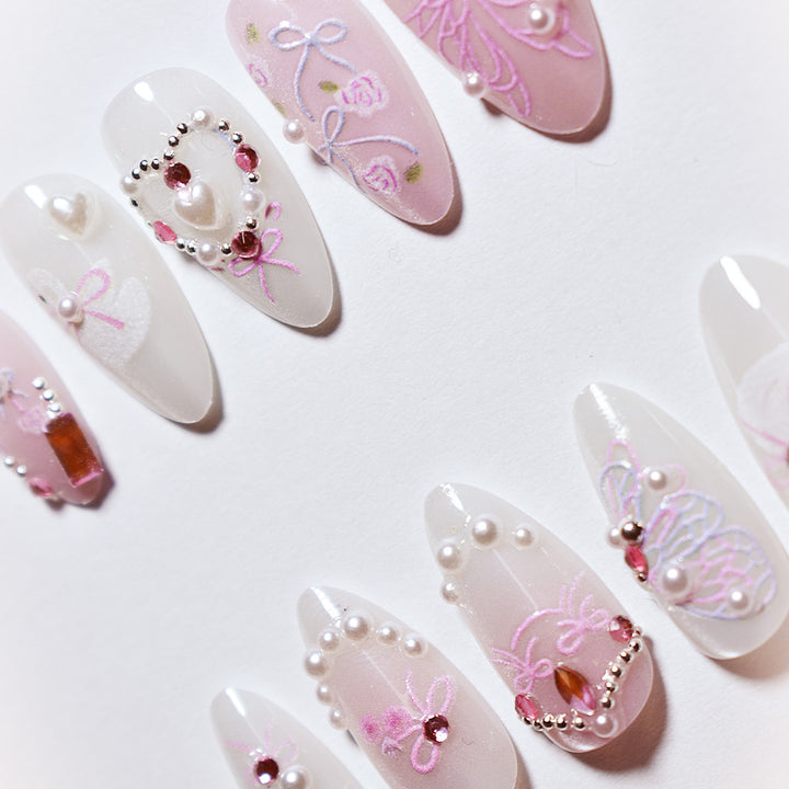 Elegant Decorative Press-On Nails Stornfield