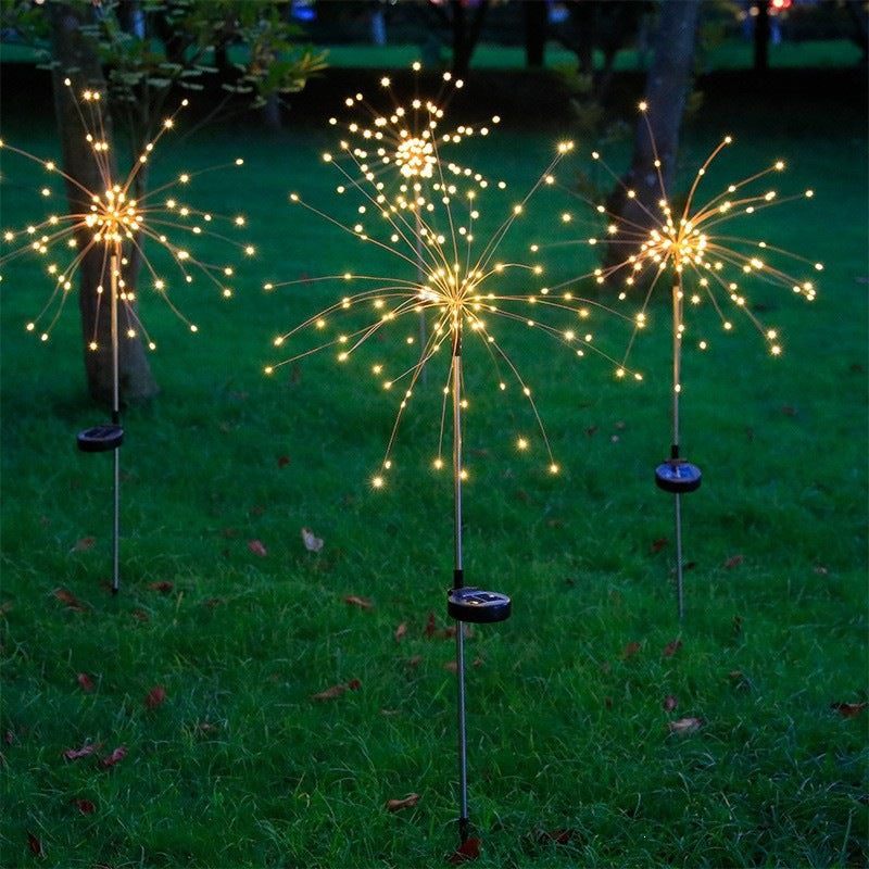 Solar Firework Garden Stake LED Starburst Light With Telescoping Stainless Stake Stornfield