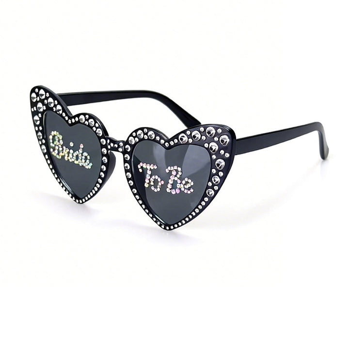 Rhinestone-Accented Heart-Shaped Sunglasses Stornfield