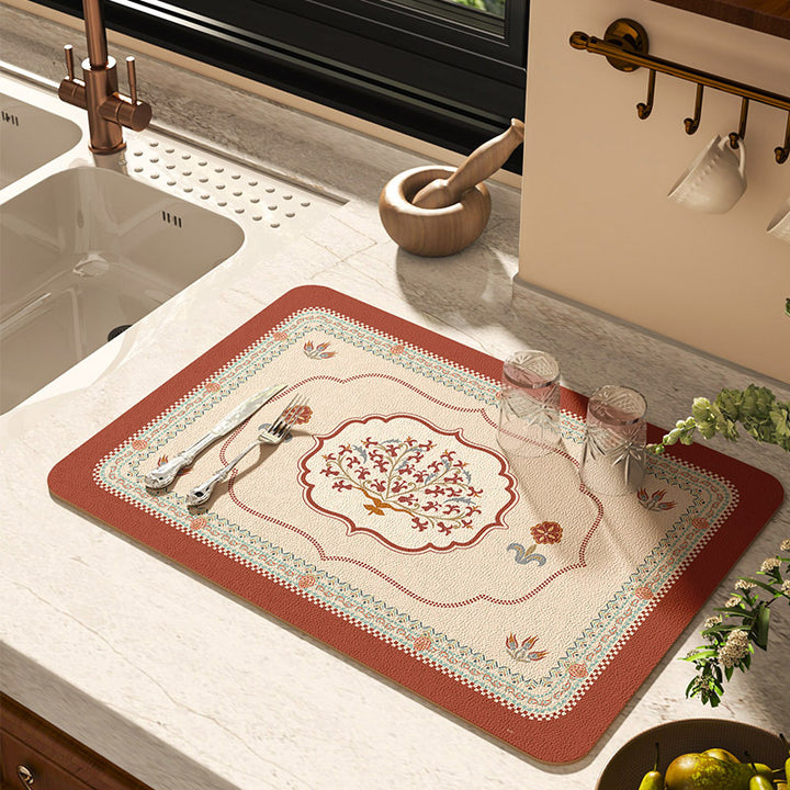 Embroidered Kitchen Mat