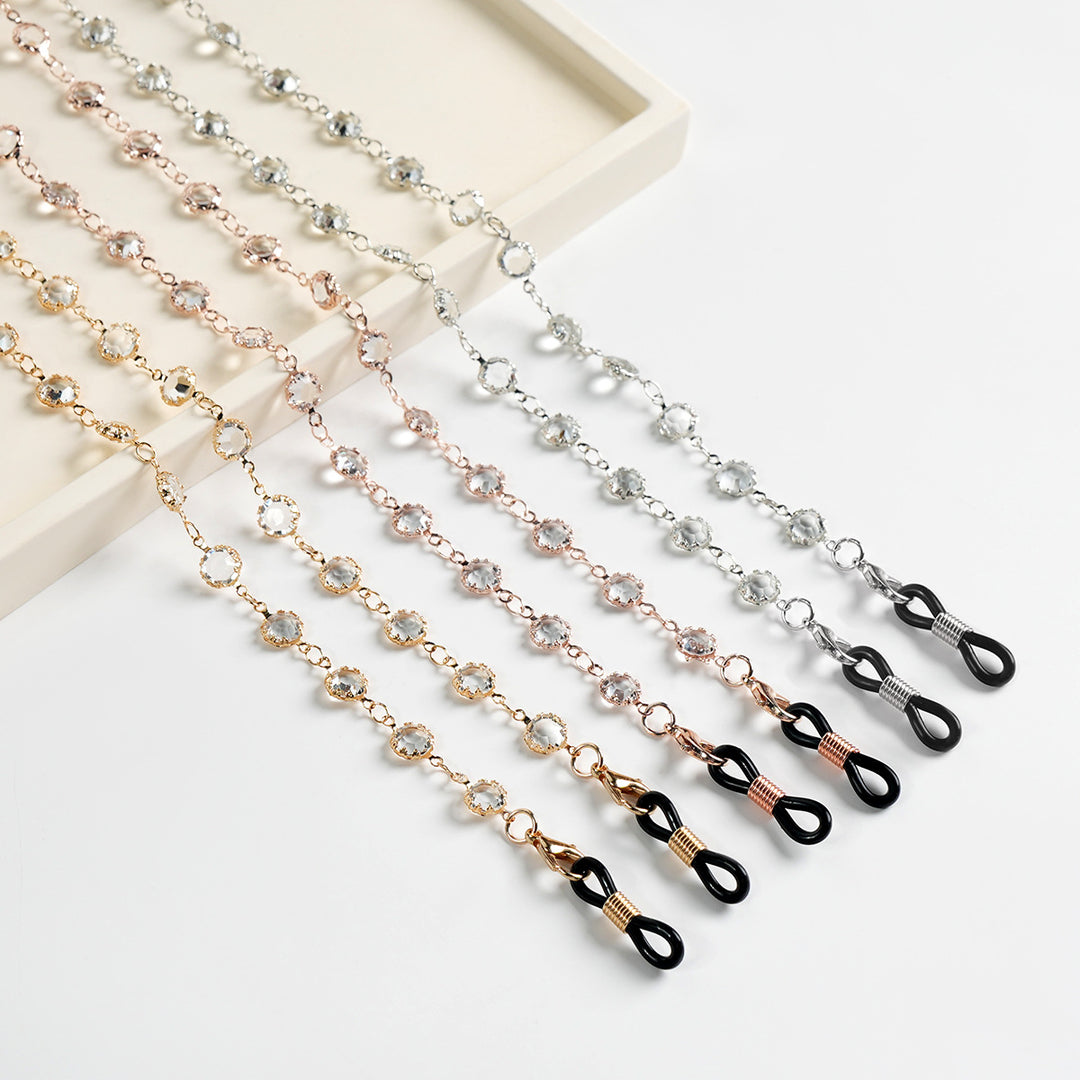 Gemstone-Embellished Eyewear Chain Stornfield