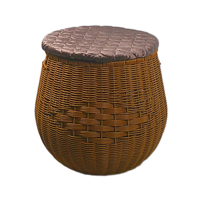 Cushioned Woven Storage Ottoman Stornfield