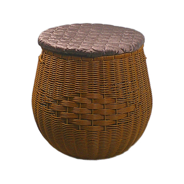 Cushioned Woven Storage Ottoman Stornfield