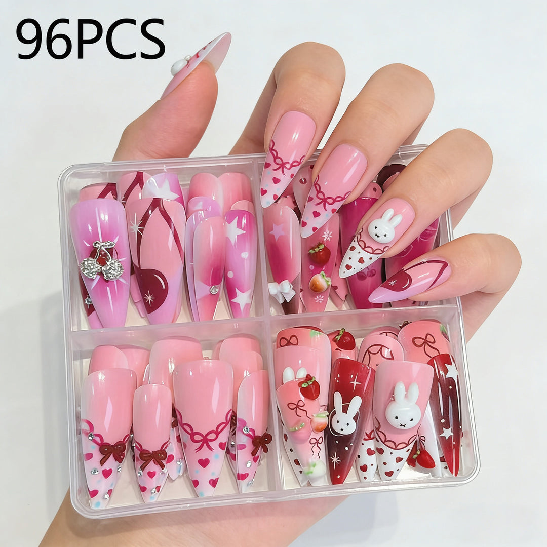 Decorative Press-On Nail Art Set with Cartoon Themes Stornfield