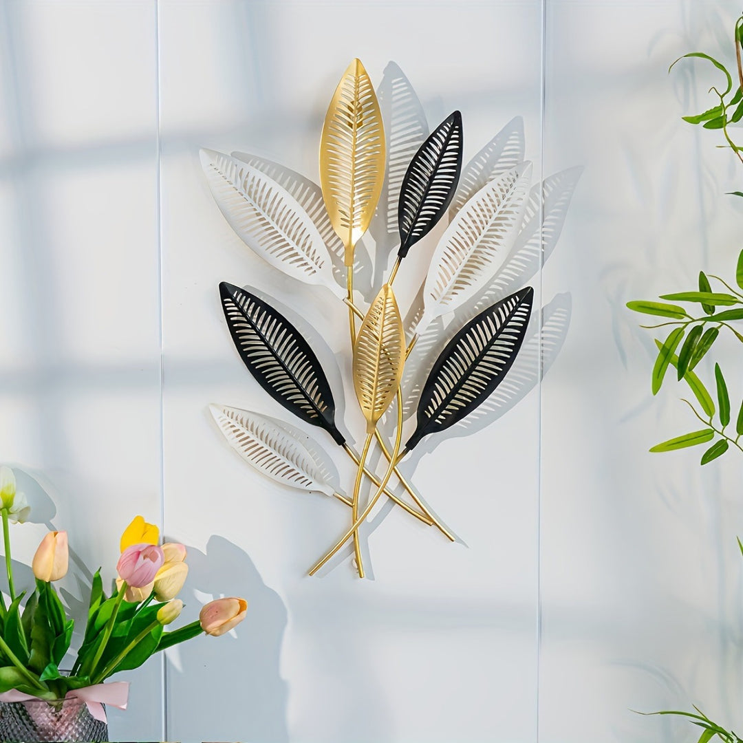 Modern Leaf Metal Wall Art Stornfield
