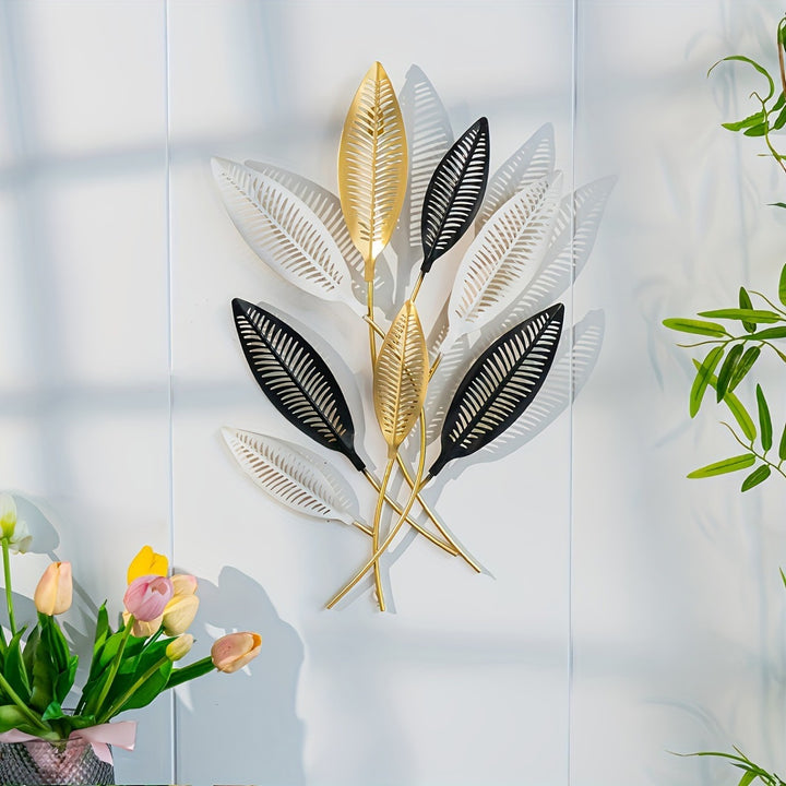 Modern Leaf Metal Wall Art Stornfield
