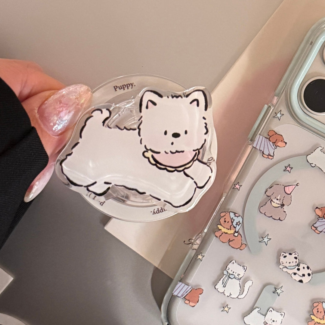Playful smartphone finger holder in dog design Stornfield