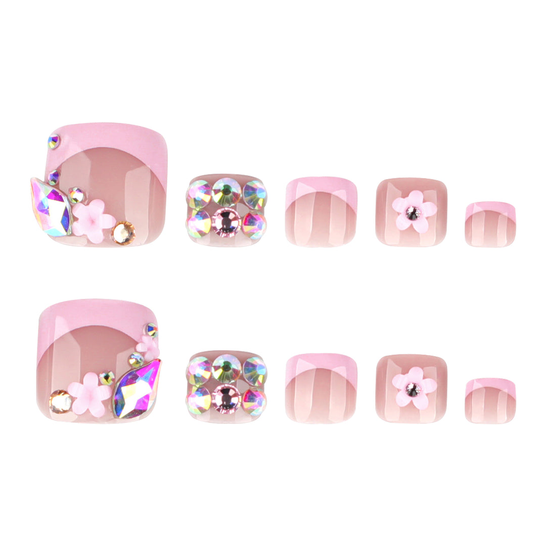 Artful toenail designs with colorful accents and glitter Stornfield