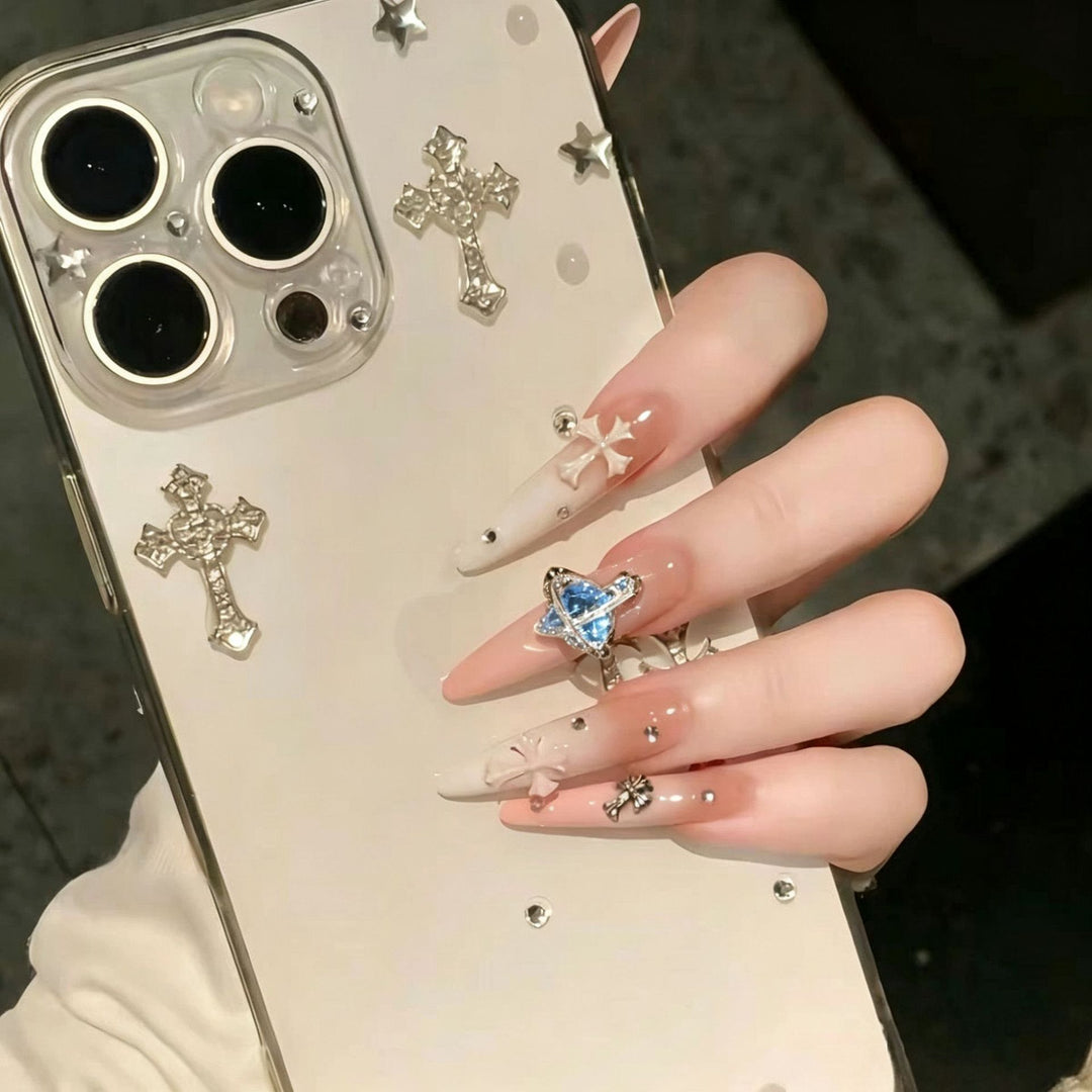 Artistic Nail Design with Decorative Elements Stornfield