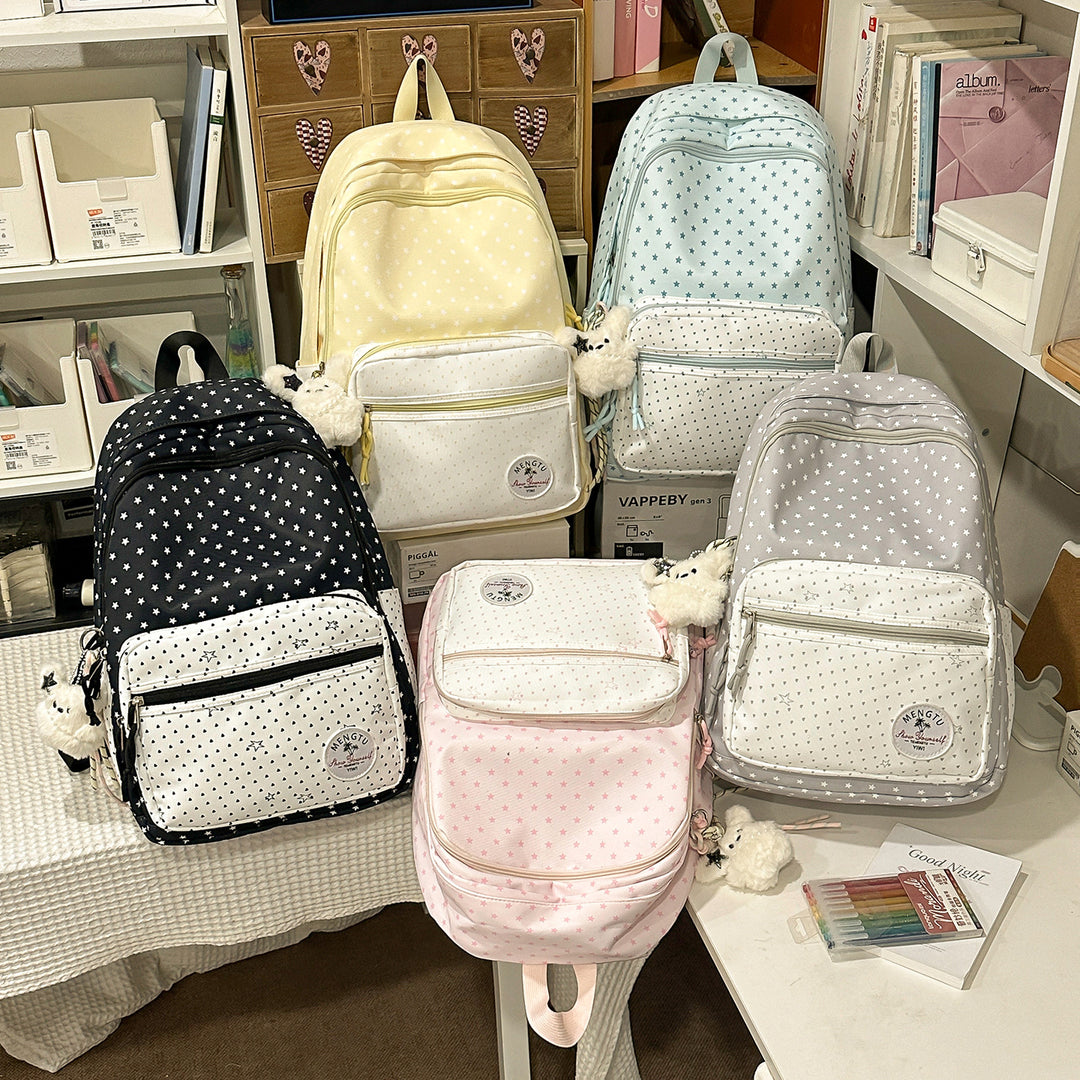 Whimsical Star-Patterned School Backpack Stornfield