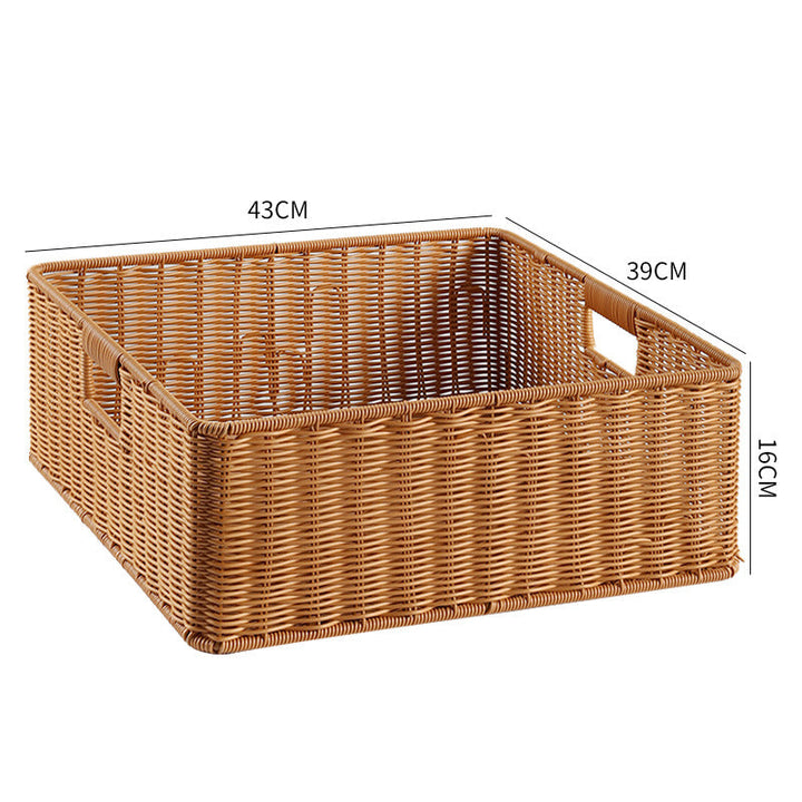 Handwoven Storage Basket with Cutout Handles Stornfield