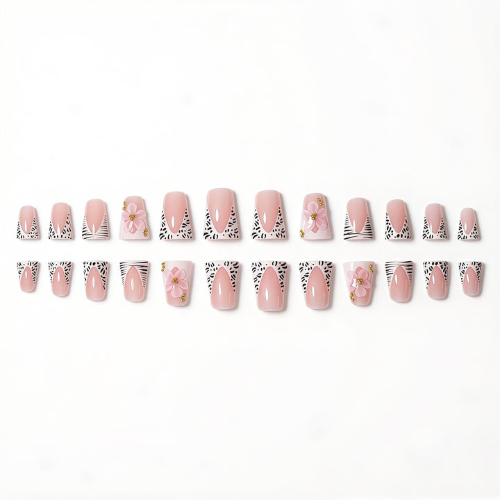 Artistic Floral-Enhanced Press-On Nails Stornfield