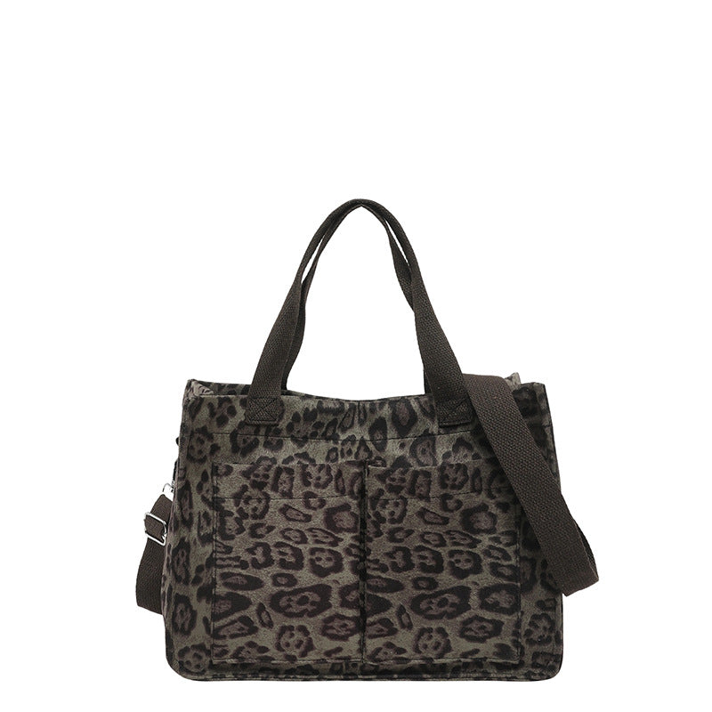 WoChic Leopard Print Utility Tote Bag Stornfield