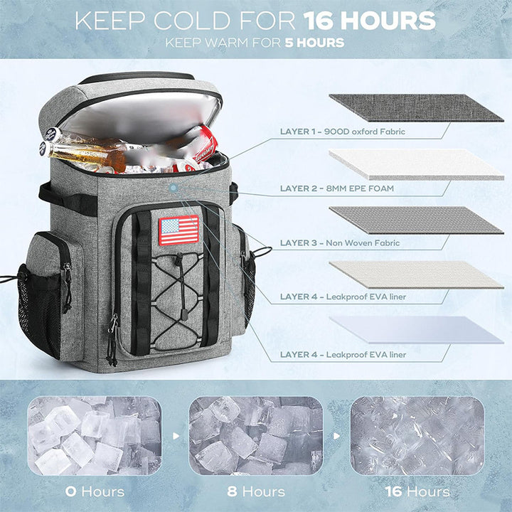 Sporty all-round backpack with multifunctional compartments Stornfield
