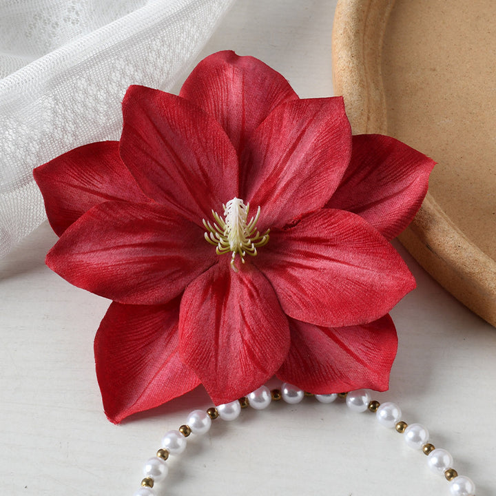Elegant Fabric Floral Clip