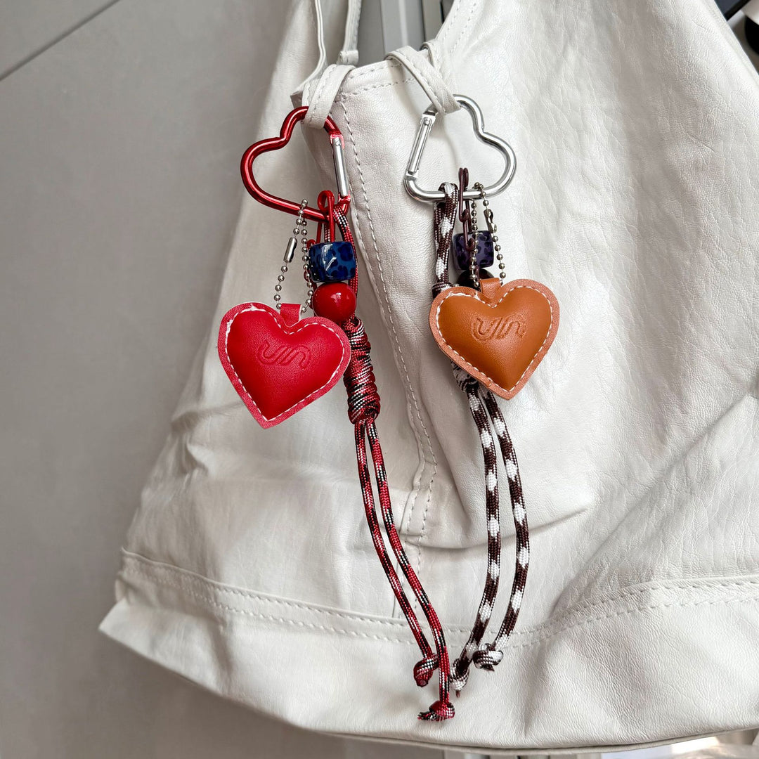 Heart-Shaped Leather Keychain Stornfield