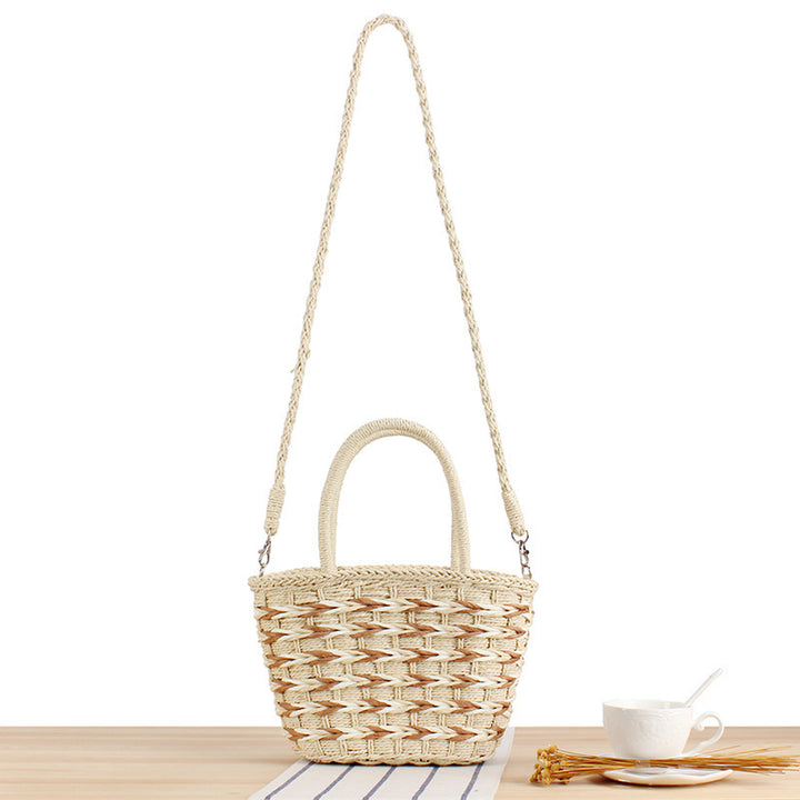 Hand-knotted basket bag with practical carrying handles Stornfield