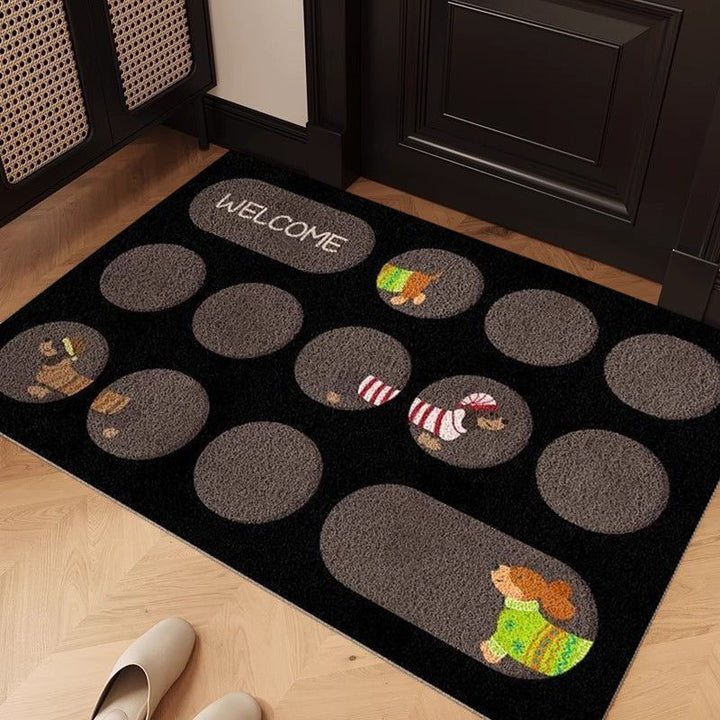 Playful Dog-Themed Entrance Mat