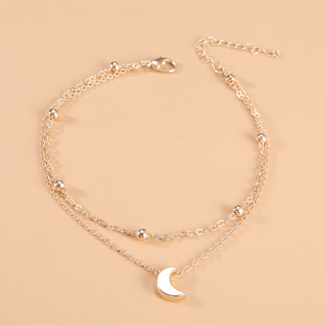 Double Layered Moon Charm Anklet Stornfield