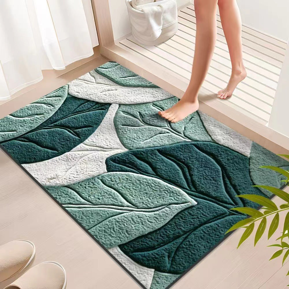 Floral Textured Indoor Mat Stornfield