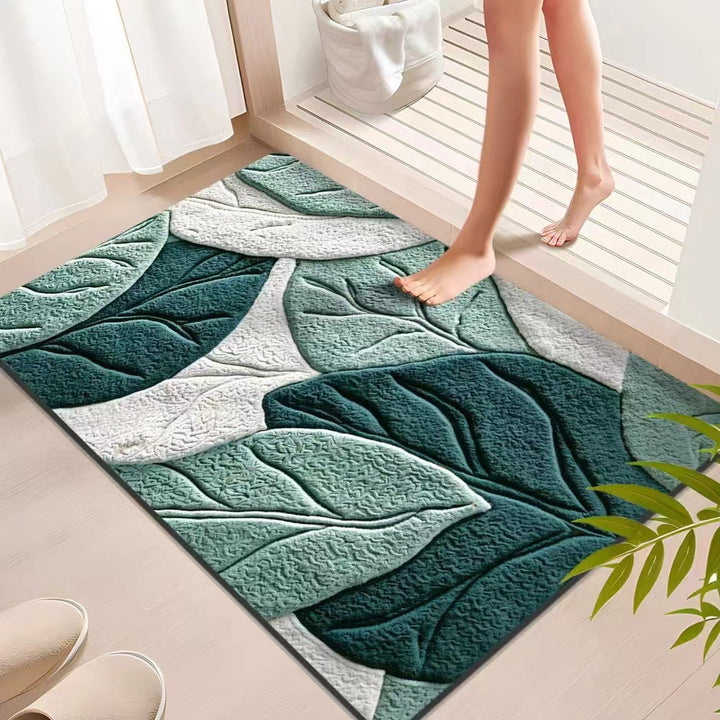 Floral Textured Indoor Mat Stornfield