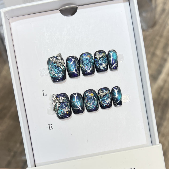Galaxy-Themed Nail Art Extensions Stornfield