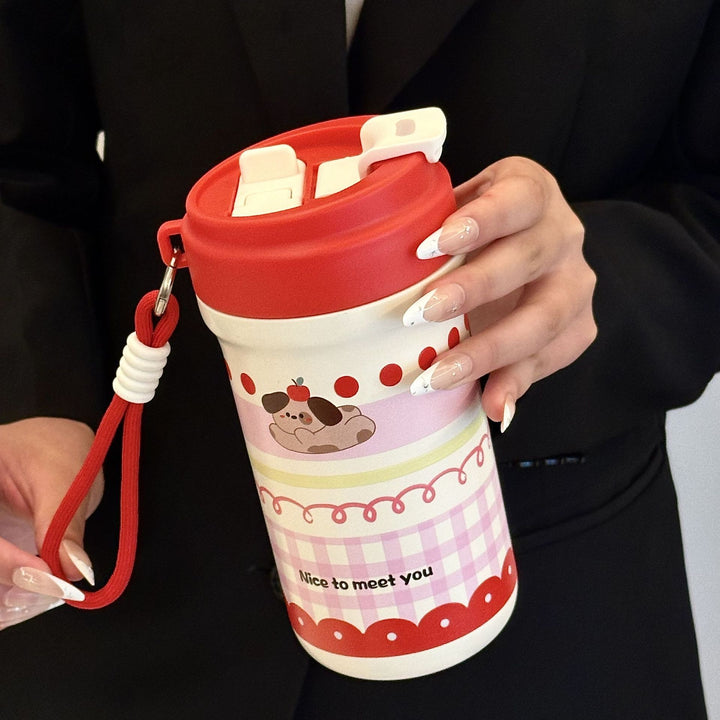 Ladies Insulated Drinking Cup with Cheerful Rabbit Design Stornfield