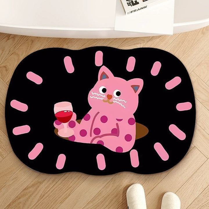Playful Elephant-Themed Bath Mat