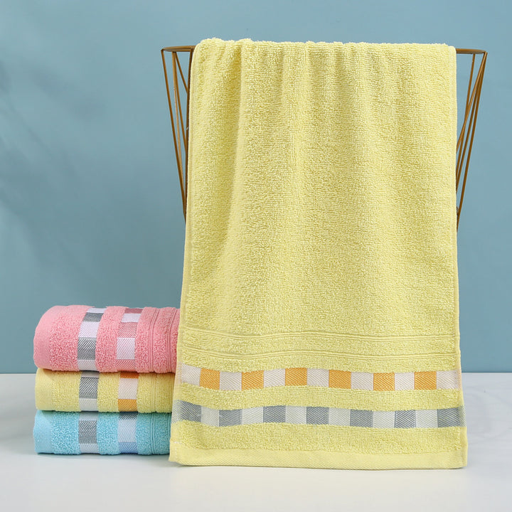 Luxury terry towel with modern check pattern Stornfield