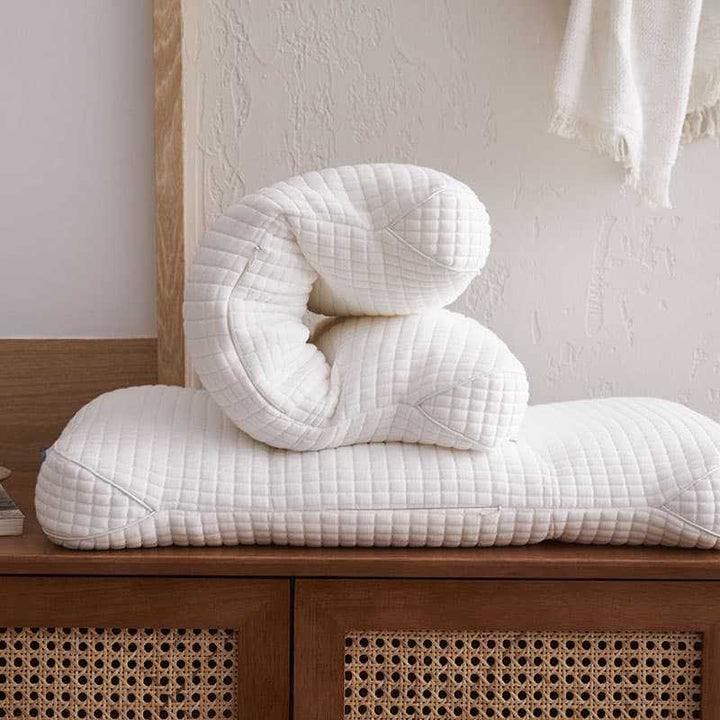 Ergonomic Quilted Floor Backrest and Seat Cushion Set